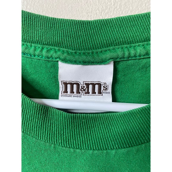 Vintage Green M&Ms 3D Graphic Print T Shirt Mars Chocolate Candy XL - Picture 3 of 4